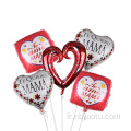 Happy Mother's Fay Foil Balloons Ensemble de 5pcs